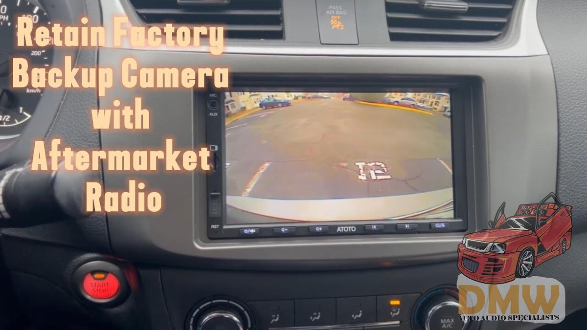 Diagram comparing factory camera signal types to aftermarket radio inputs for compatibility.